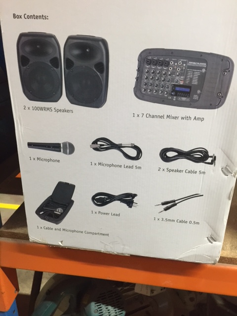 PA System Portable  Kit 200WRMS 10 Inch